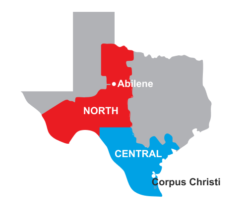 Map of Texas Service Territories